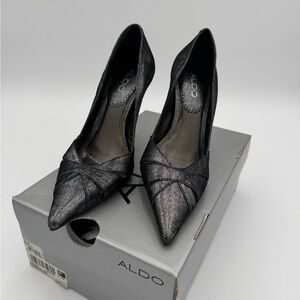 Aldo Shimmering Silver Heels